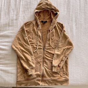 Tan Zip-Up Hoodie